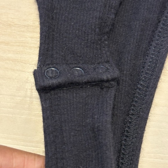 Magaschoni Black Micromodal Spandex Long Sleeve Thong Bodysuit Size S‎ - Picture 5 of 9